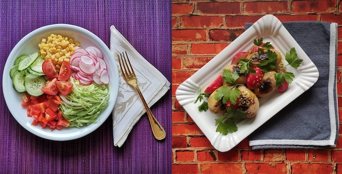 FODMAP Diät Salat im Retro Look und modern gegrillt