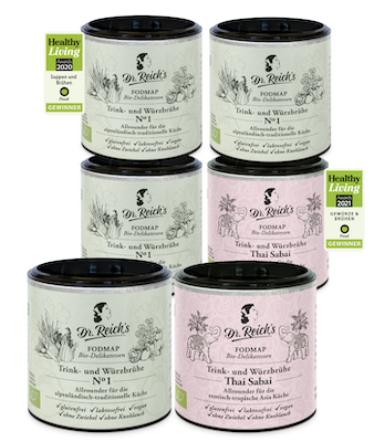 Dr. Reich's FODMAP Bio Spar Box: ein 6-er Set mit FODMAP Gemüsebrühen