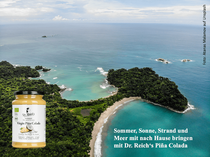 Costa Rica Sand Strand und Meer und Dr. Reich's Pina Colada