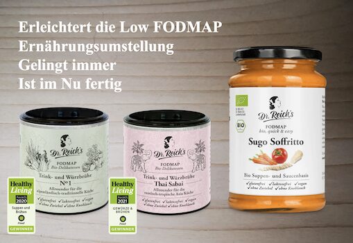 FODMAP armes Produkt Sortiment von Dr. Reich's