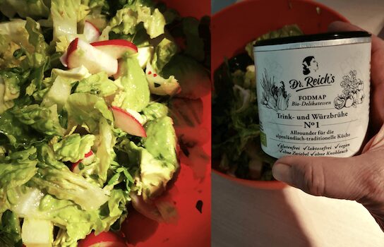 FODMAP Brühe als Salatdressing