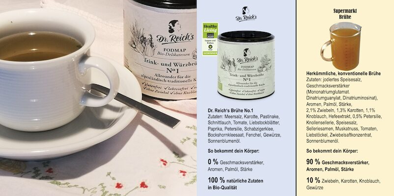FODMAP Brühe Side by Side Vergleich